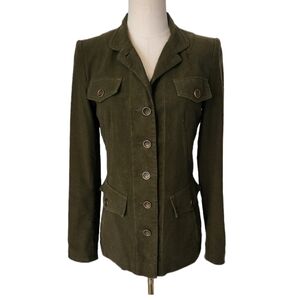 Vintage Le Chateau Army Green Military Inspired Coat - Sz XS
